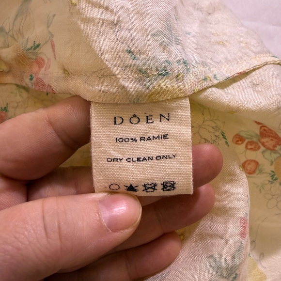 DÔEN Tarragon Floral Maxi Dress NWT Size M Yellow Prairie Flutter Sleeve - Picture 12 of 12